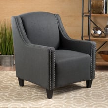 Dark Grey Davenport Fabric Armchair